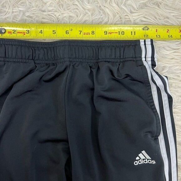 Adidas Men's Medium Essential Joggers Pants Black White Striped Sweatpants - Picture 4 of 11